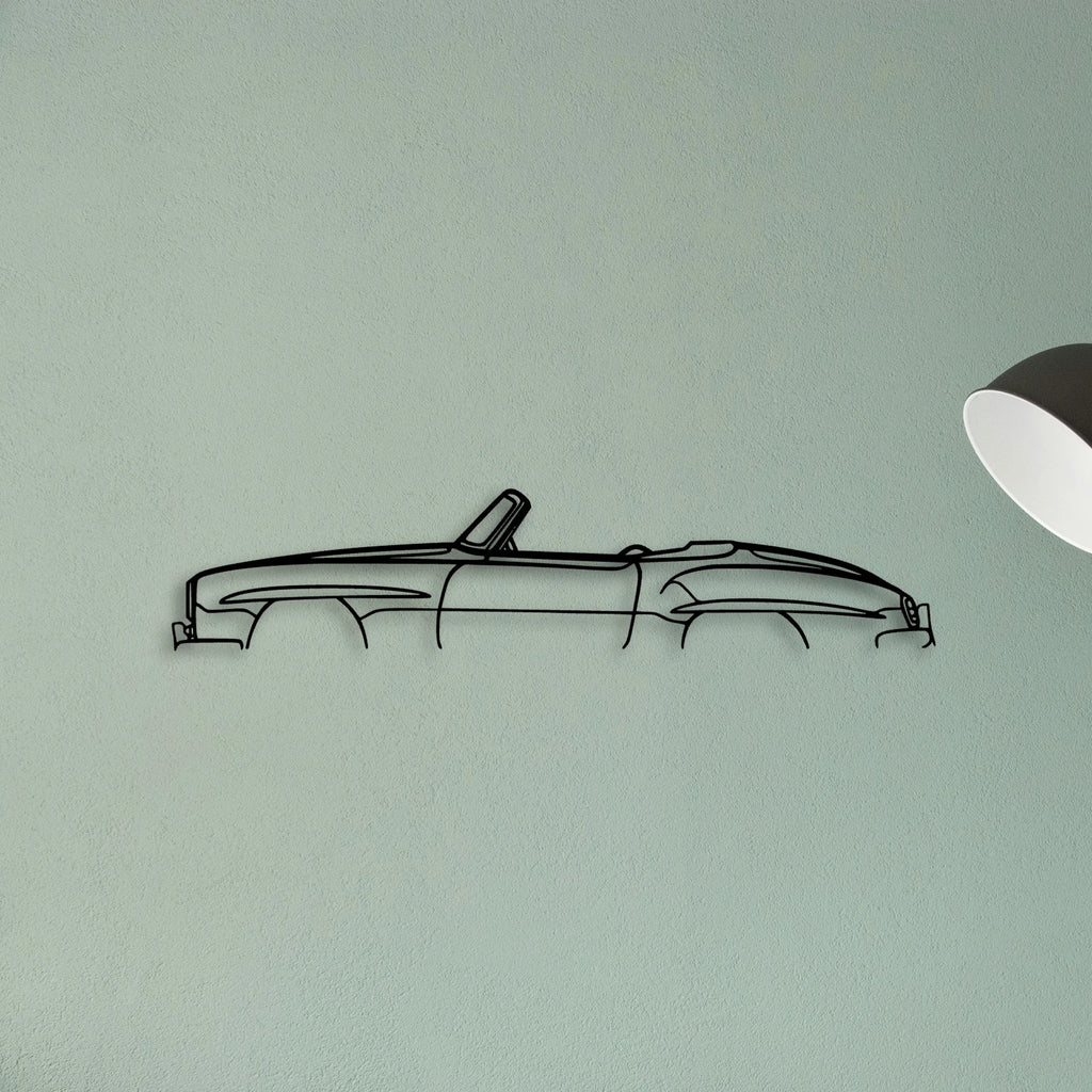 190SL 1958 Classic Silhouette Metal Wall Art - Tinvibe