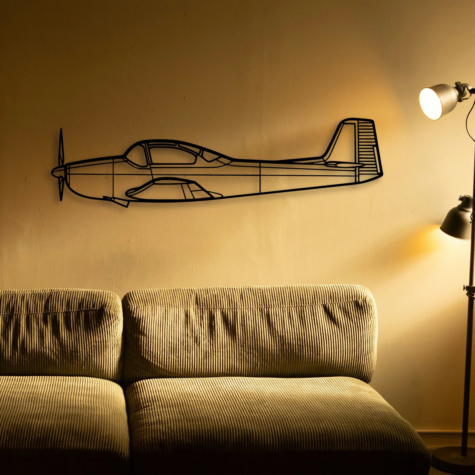 201 Standard Libelle 6 Classic Aircraft Silhouette Metal Wall Art - Tinvibe