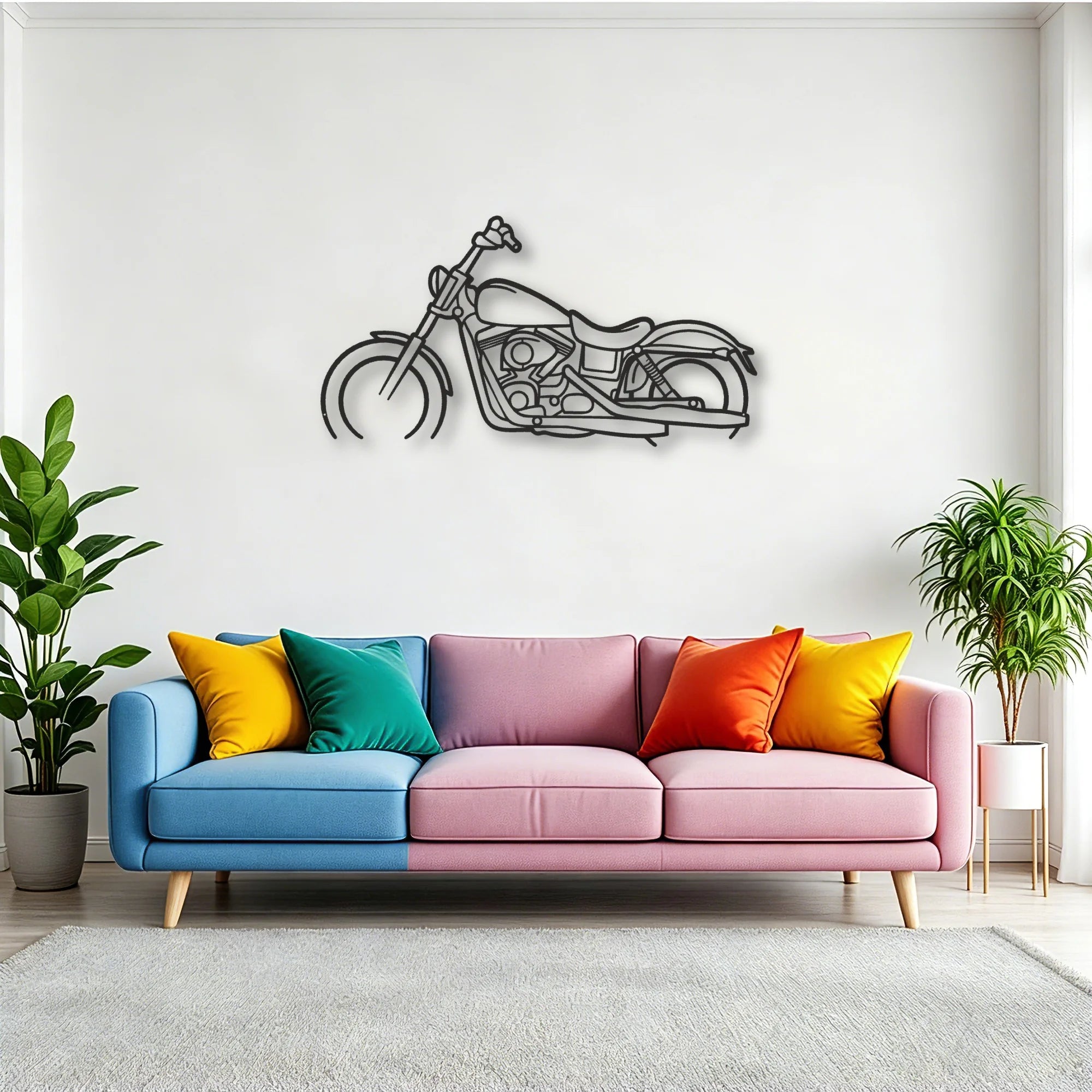 2017 Harley Davidson Dyna Street Bob Classic Motorcycle Silhouette Metal Wall Art - Tinvibe