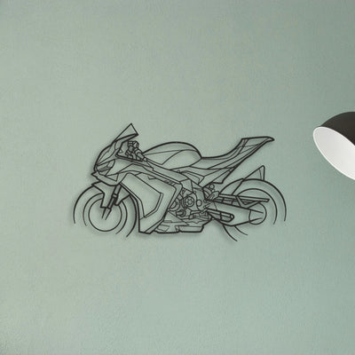 2025 Aprilia RSV4 Classic Motorcycle Silhouette Metal Wall Art - Tinvibe