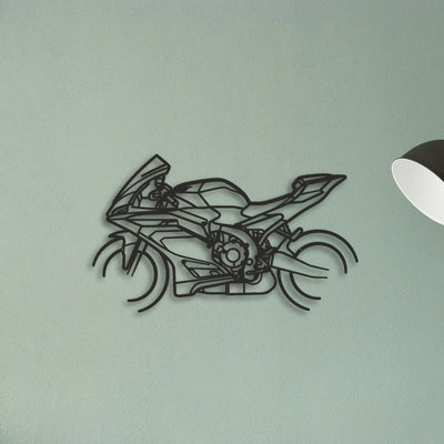 2025 Yamaha YZF R9 Classic Motorcycle Silhouette Metal Wall Art - Tinvibe