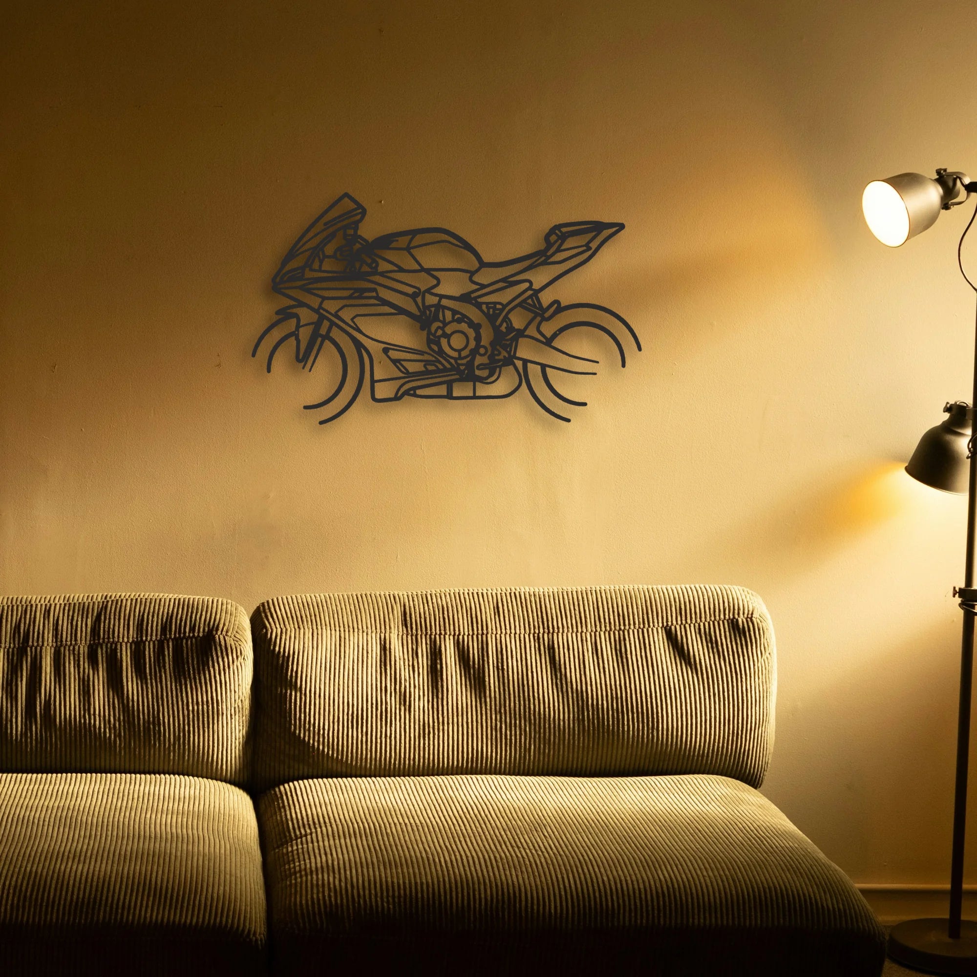 2025 Yamaha YZF R9 Classic Motorcycle Silhouette Metal Wall Art - Tinvibe