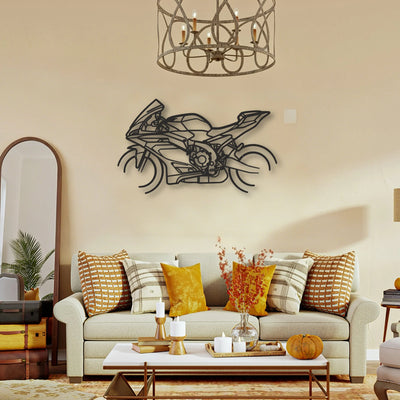 2025 Yamaha YZF R9 Classic Motorcycle Silhouette Metal Wall Art - Tinvibe