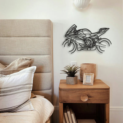 2025 Yamaha YZF R9 Classic Motorcycle Silhouette Metal Wall Art - Tinvibe