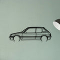 205 GTI 3 Classic Silhouette Metal Wall Art - Tinvibe