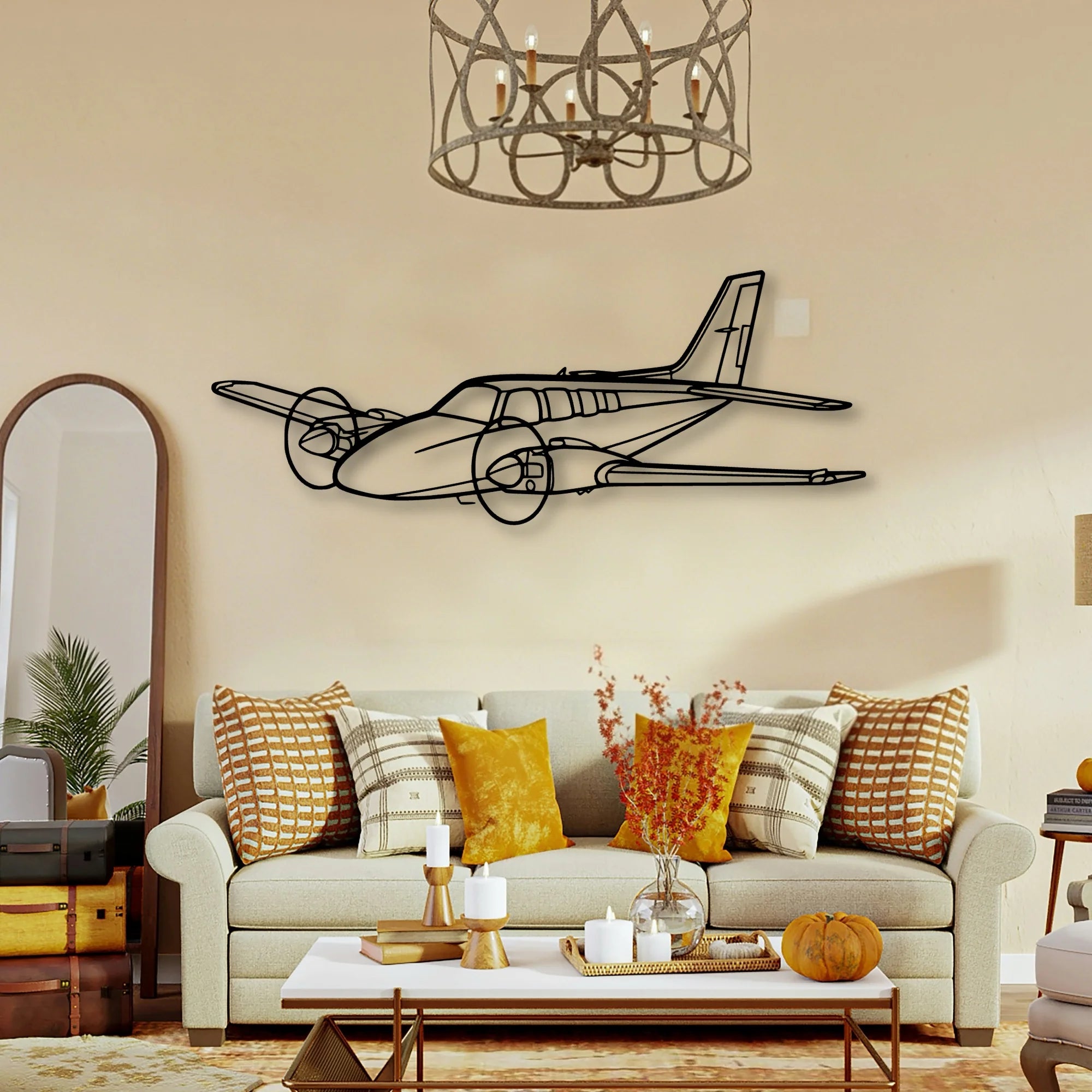 206 3 Classic Aircraft Silhouette Metal Wall Art - Tinvibe