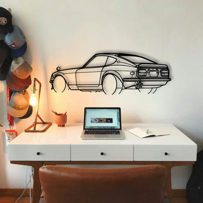 240Z 1972 Angle Classic Silhouette Metal Wall Art - Tinvibe
