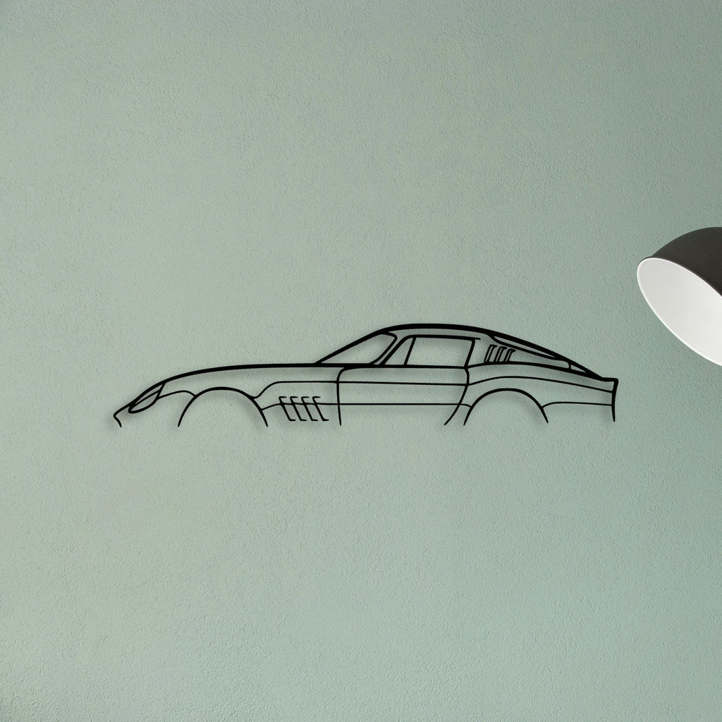 275 GTB 1966 Classic Silhouette Metal Wall Art - Tinvibe