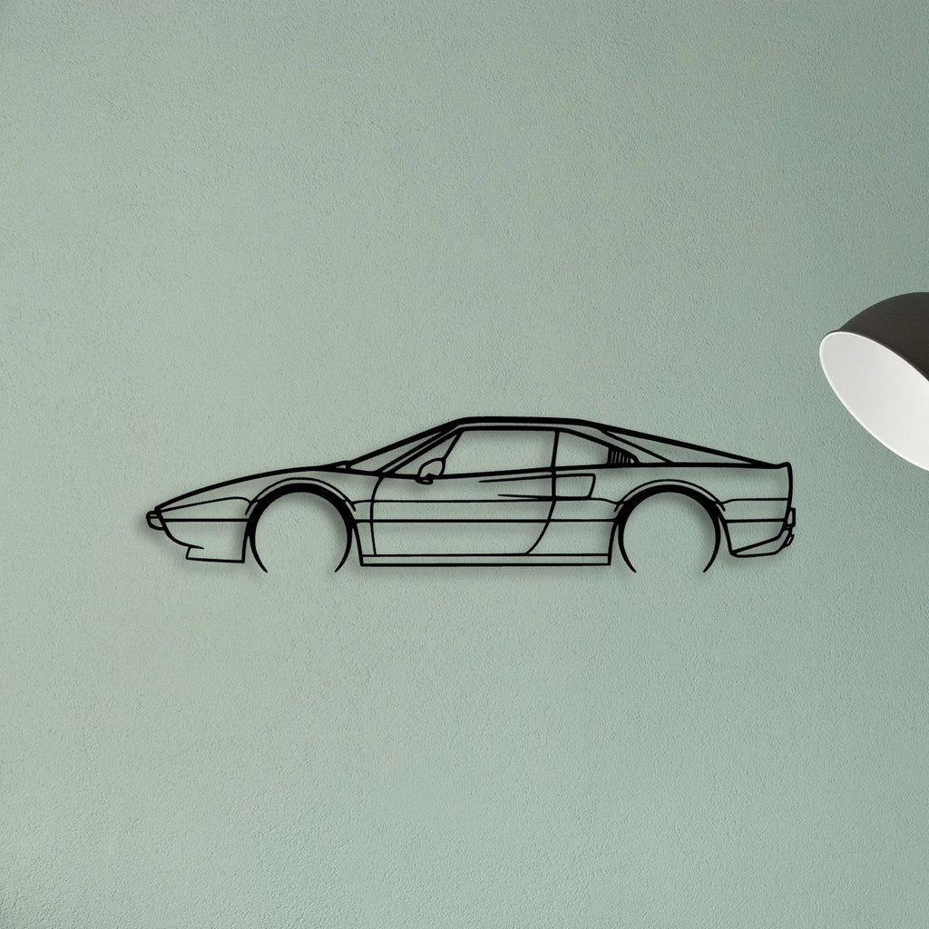 308 GTB 1978 Classic Silhouette Metal Wall Art - Tinvibe