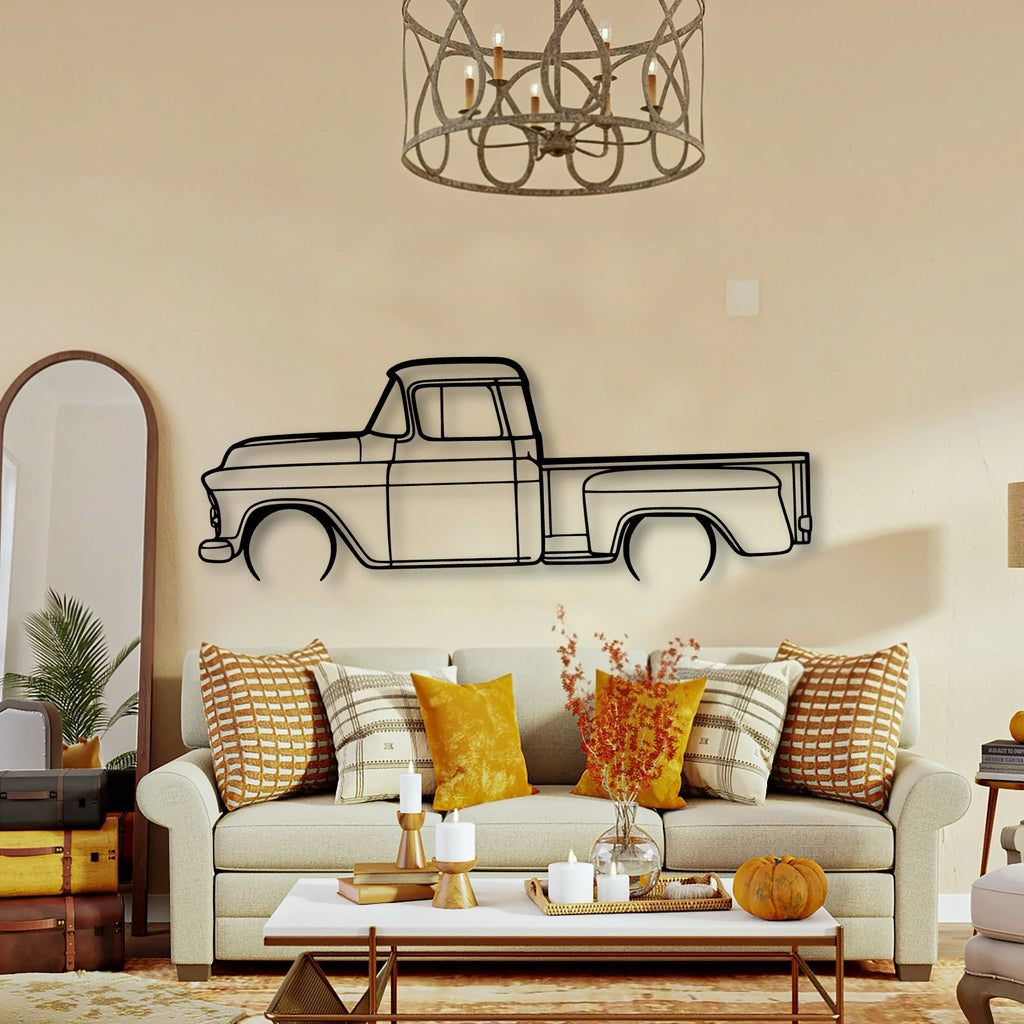 3100 1957 2 Classic Silhouette Metal Wall Art - Tinvibe