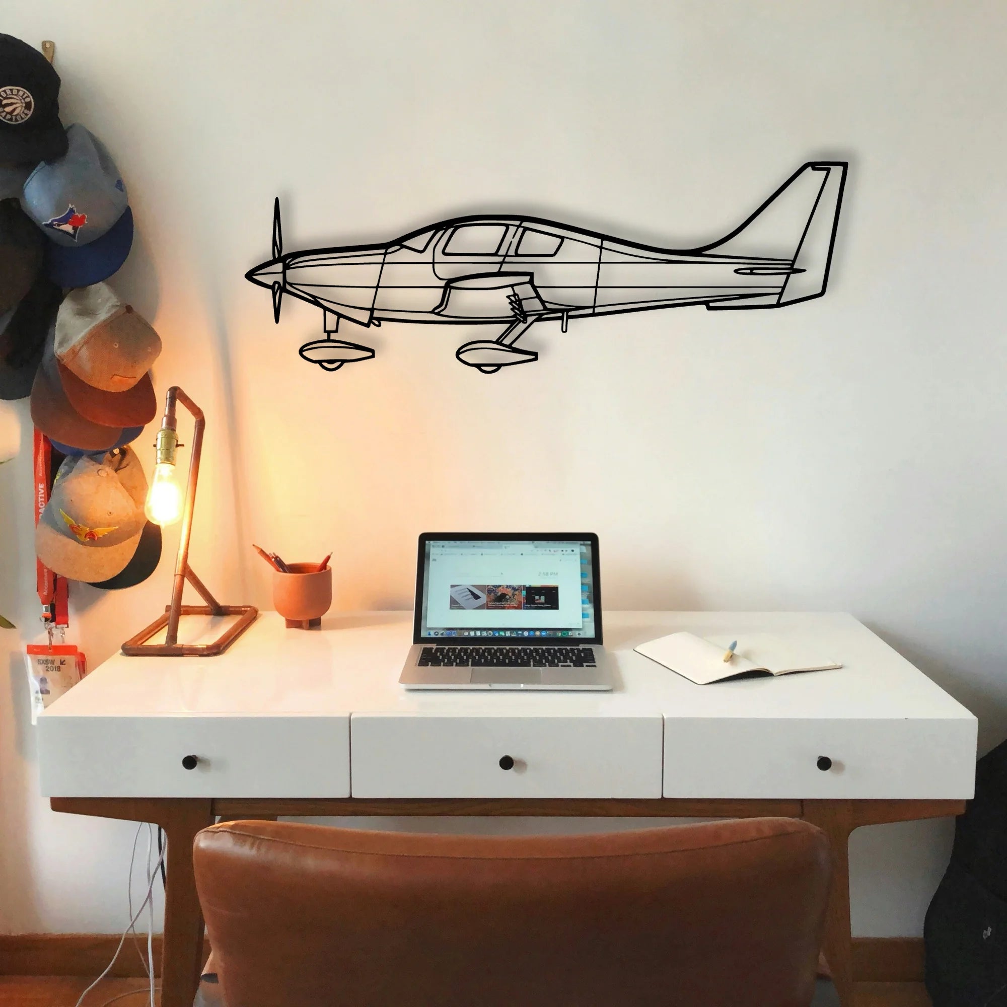 400 Classic Aircraft Silhouette Metal Wall Art - Tinvibe