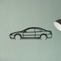 406 Coupe 1999 Classic Silhouette Metal Wall Art - Tinvibe
