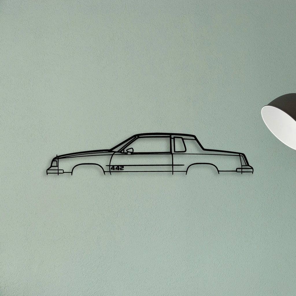 442 1987 Classic Silhouette Metal Wall Art - Tinvibe
