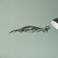 488 Challenge EVO 2021 Classic Silhouette Metal Wall Art - Tinvibe