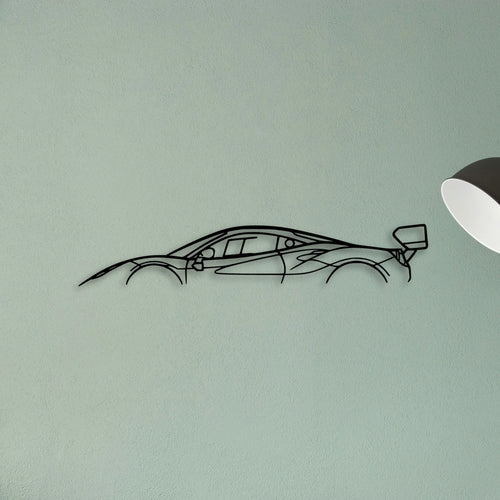 488 Challenge EVO 2021 Classic Silhouette Metal Wall Art - Tinvibe