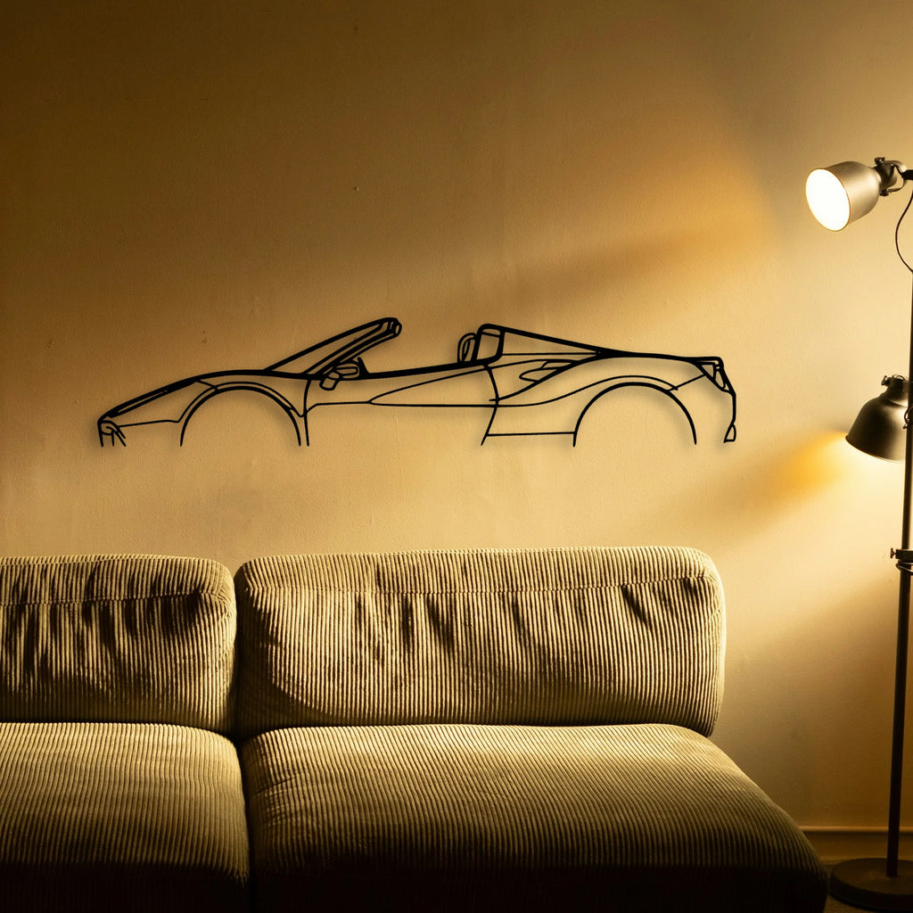 488 Spider Classic Silhouette Metal Wall Art - Tinvibe