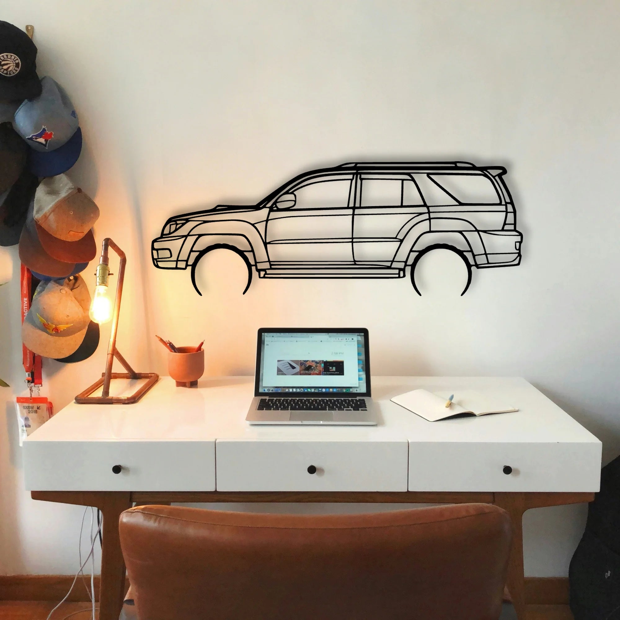 4Runner 2003 Classic Silhouette Metal Wall Art - Tinvibe