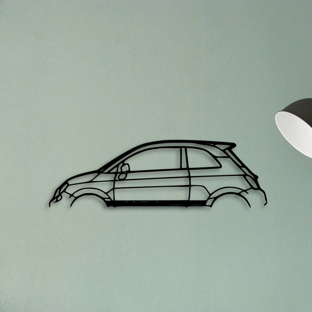 500 Abarth Classic Silhouette Metal Wall Art - Tinvibe