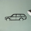 510 1972 Wagon Classic Silhouette Metal Wall Art - Tinvibe