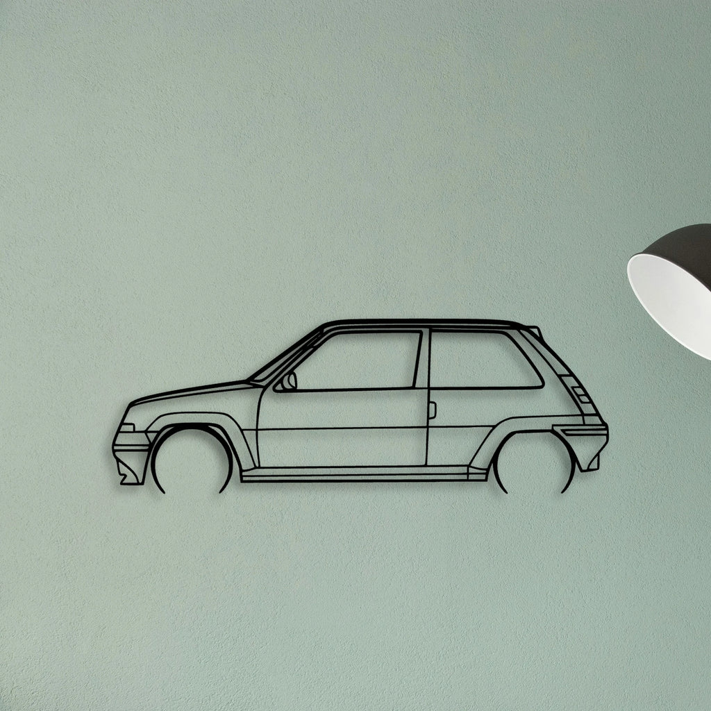 5 GT Turbo Classic Silhouette Metal Wall Art - Tinvibe