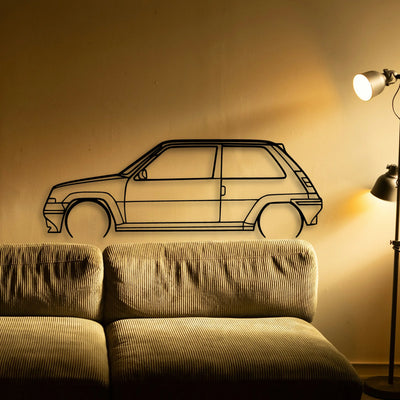 5 GT Turbo Classic Silhouette Metal Wall Art - Tinvibe