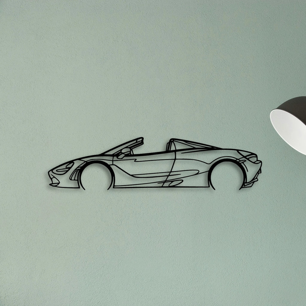 720S Spyder 2018 Classic Silhouette Metal Wall Art - Tinvibe