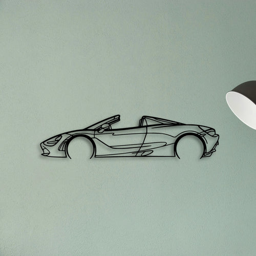 720S Spyder 2018 Classic Silhouette Metal Wall Art - Tinvibe