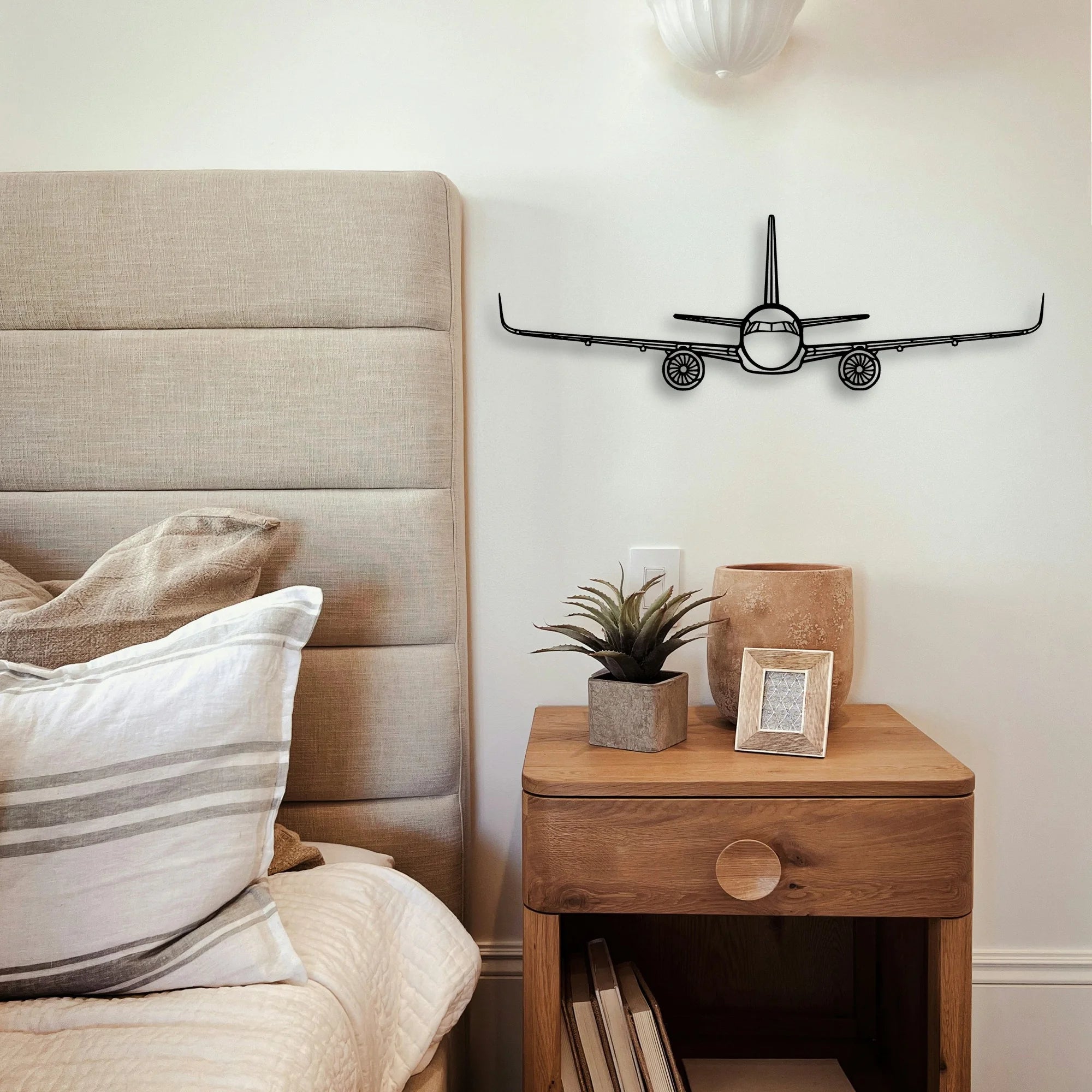747 400F 2 Classic Aircraft Silhouette Metal Wall Art - Tinvibe