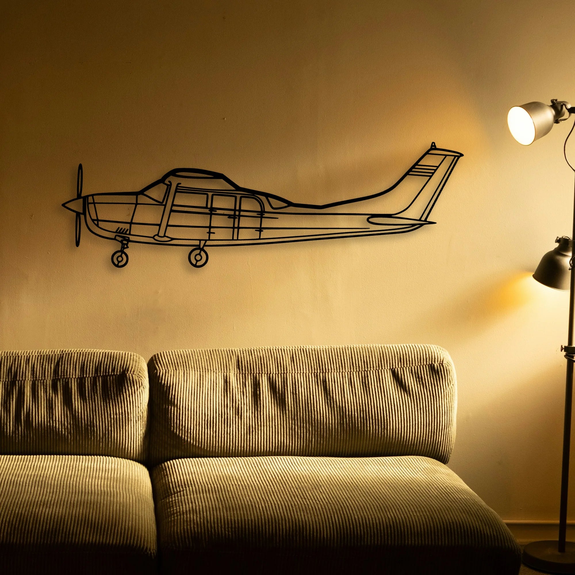 747 400F 3 Classic Aircraft Silhouette Metal Wall Art - Tinvibe
