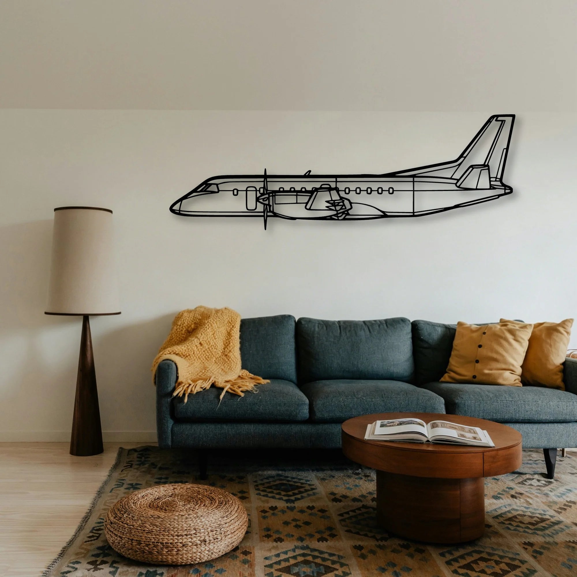 777F Classic Aircraft Silhouette Metal Wall Art - Tinvibe