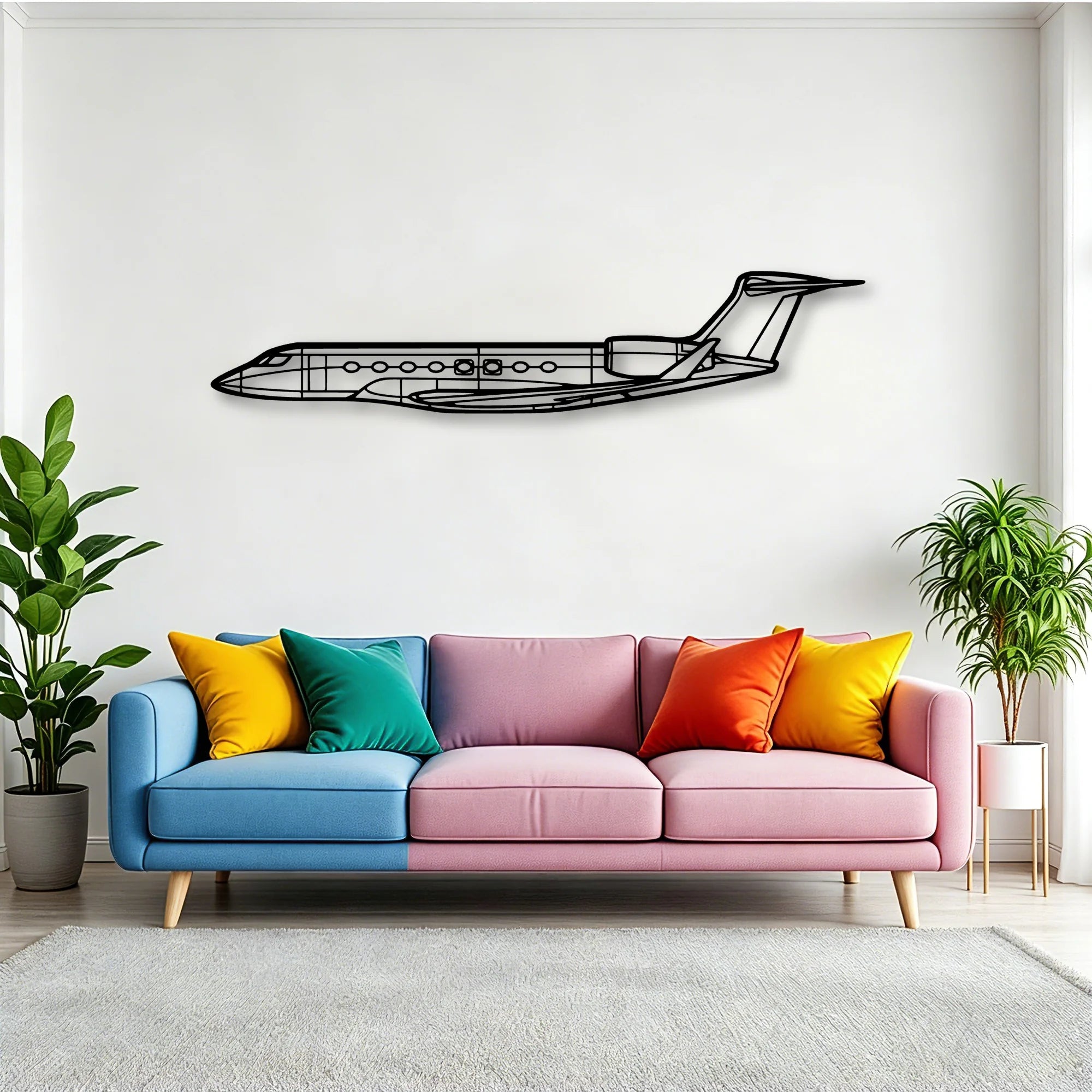787 2 Classic Aircraft Silhouette Metal Wall Art - Tinvibe