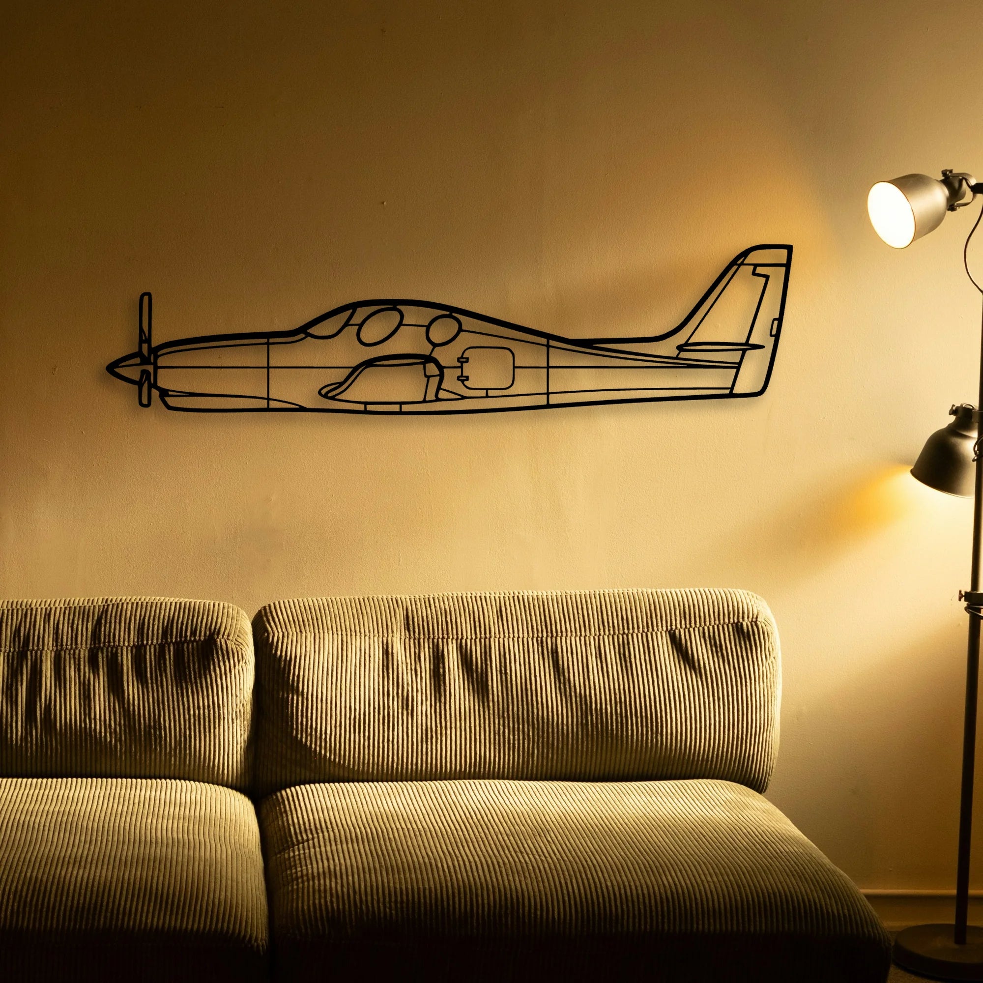 7AC Champion Classic Aircraft Silhouette Metal Wall Art - Tinvibe