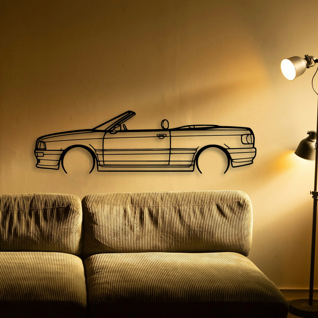 80 Convertible 1998 Classic Silhouette Metal Wall Art - Tinvibe