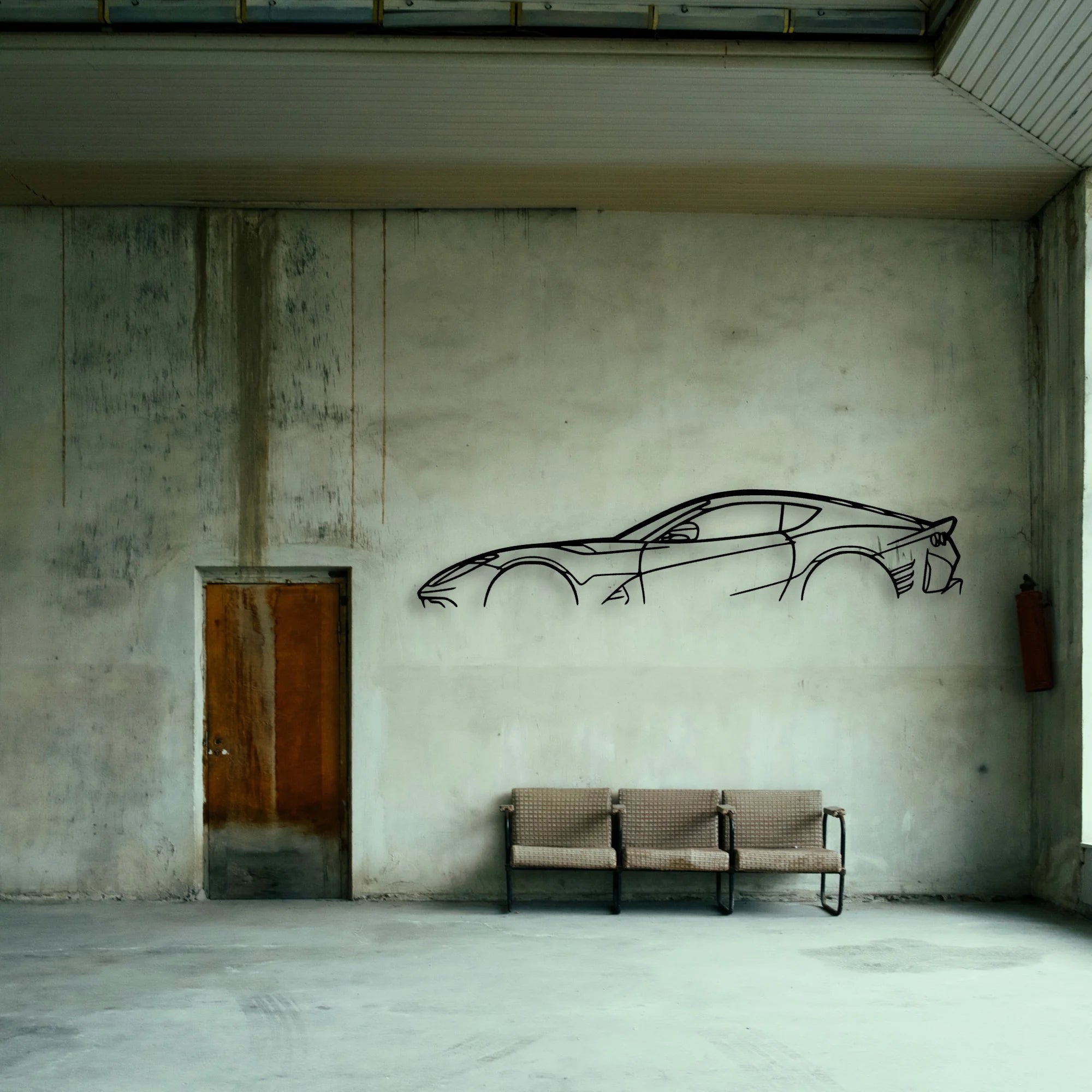 812 Competizione Classic Silhouette Metal Wall Art - Tinvibe