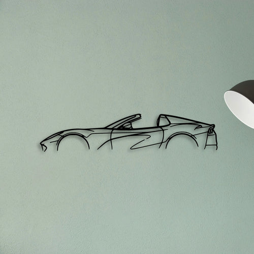 812 GTS Spider Classic Silhouette Metal Wall Art - Tinvibe