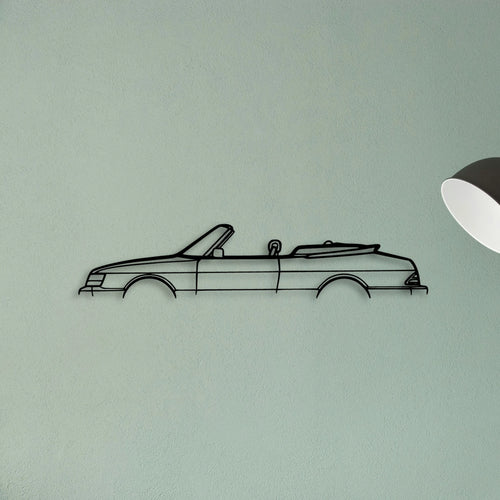 900i Saab 1991 Classic Silhouette Metal Wall Art - Tinvibe