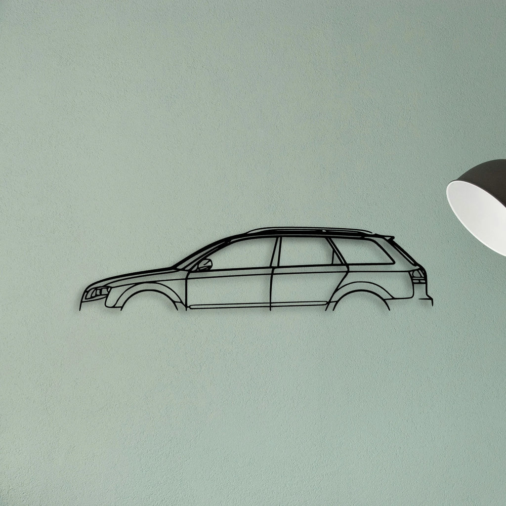 A4 S4 2007 Wagon Classic Silhouette Metal Wall Art - Tinvibe