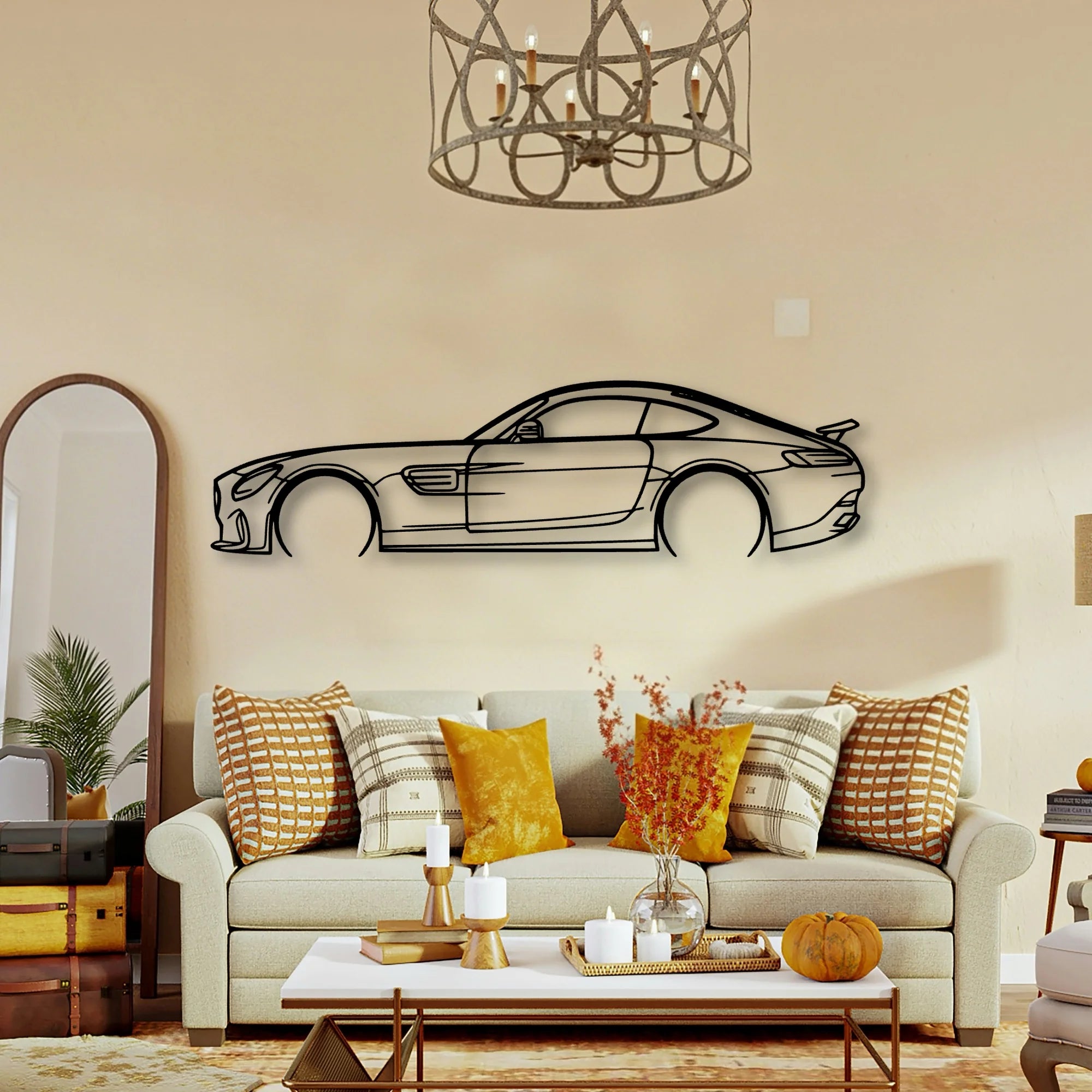 AMG GTS Edition 1 2016 Classic Silhouette Metal Wall Art - Tinvibe