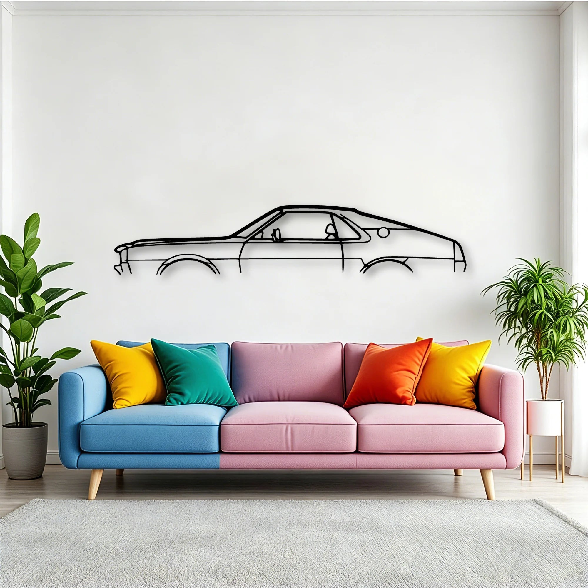 AMX 1970 Classic Silhouette Metal Wall Art - Tinvibe