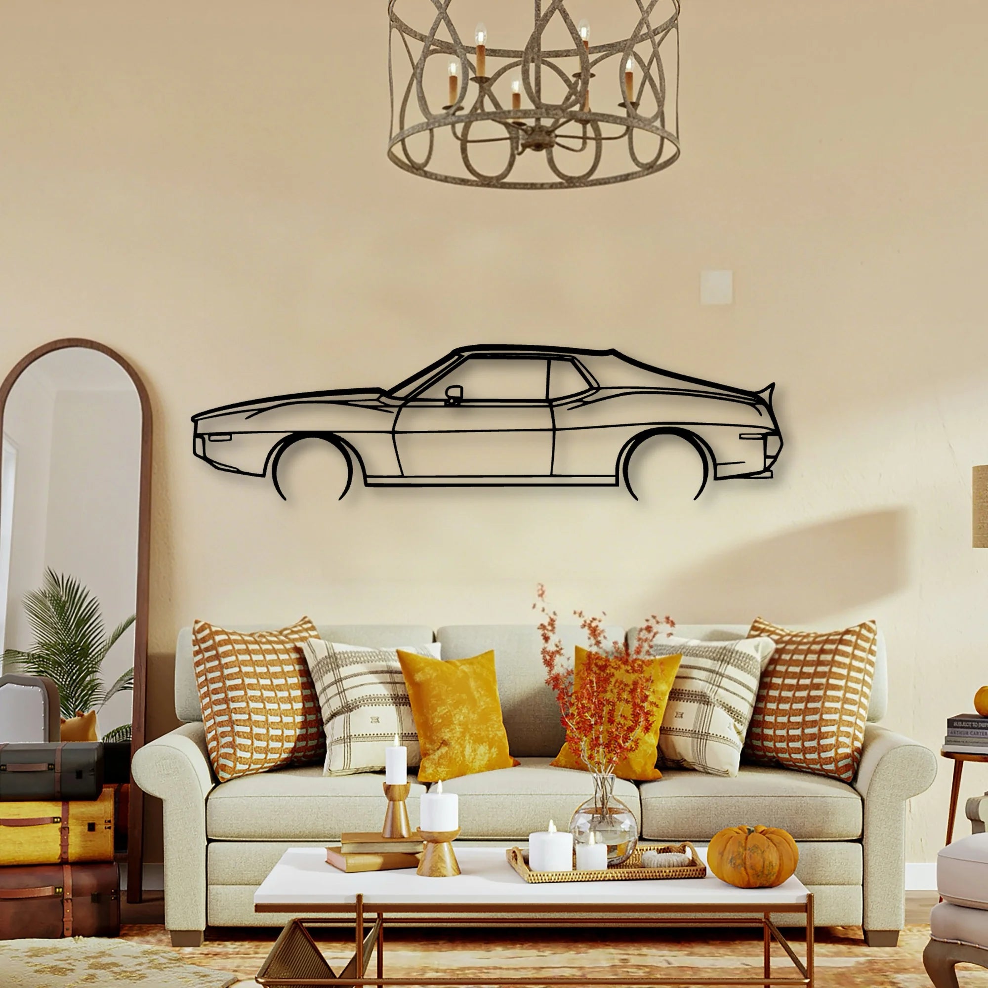 AMX 1974 Classic Silhouette Metal Wall Art - Tinvibe