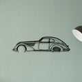 Alfa 8C 1937 Classic Silhouette Metal Wall Art - Tinvibe