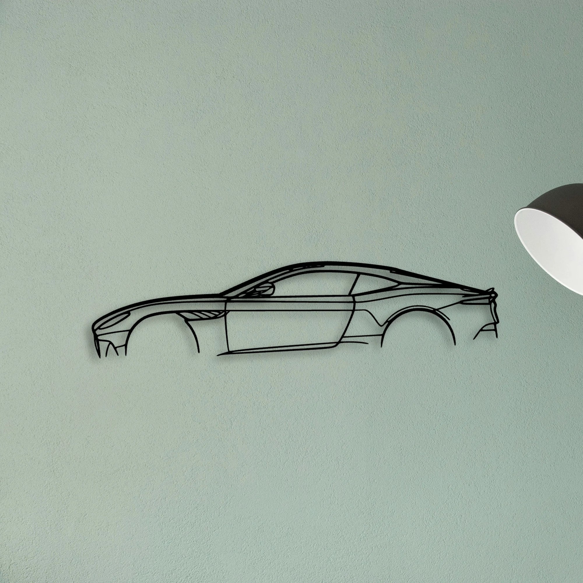 Aston DBS Superleggera Classic Silhouette Metal Wall Art - Tinvibe