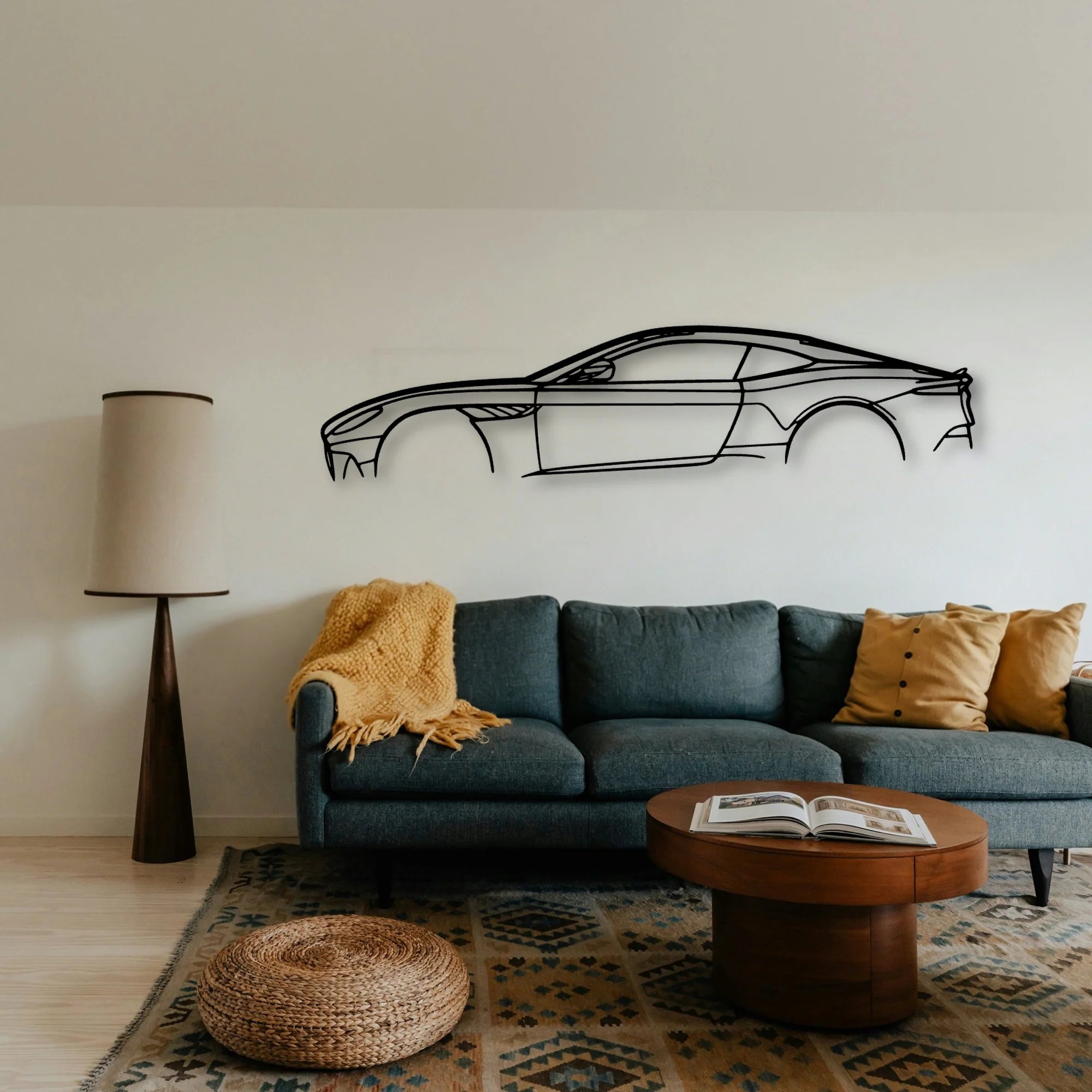 Aston DBS Superleggera Classic Silhouette Metal Wall Art - Tinvibe