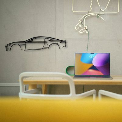 Aston DBS Superleggera Classic Silhouette Metal Wall Art - Tinvibe