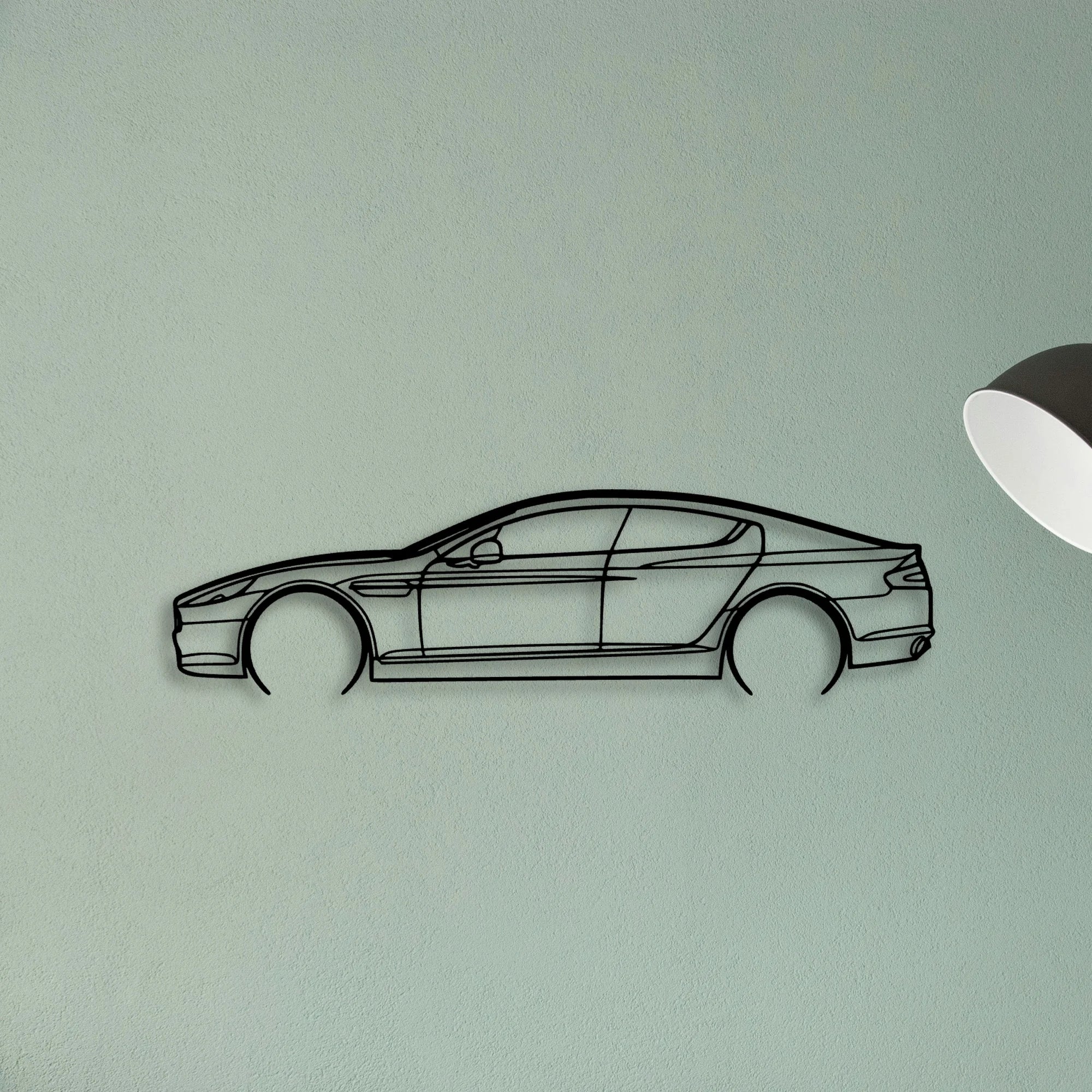 Aston Rapide Classic Silhouette Metal Wall Art - Tinvibe