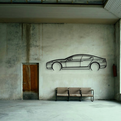 Aston Rapide Classic Silhouette Metal Wall Art - Tinvibe