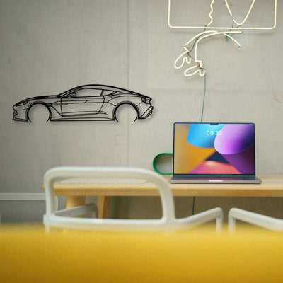 Aston Vanquish Classic Silhouette Metal Wall Art - Tinvibe