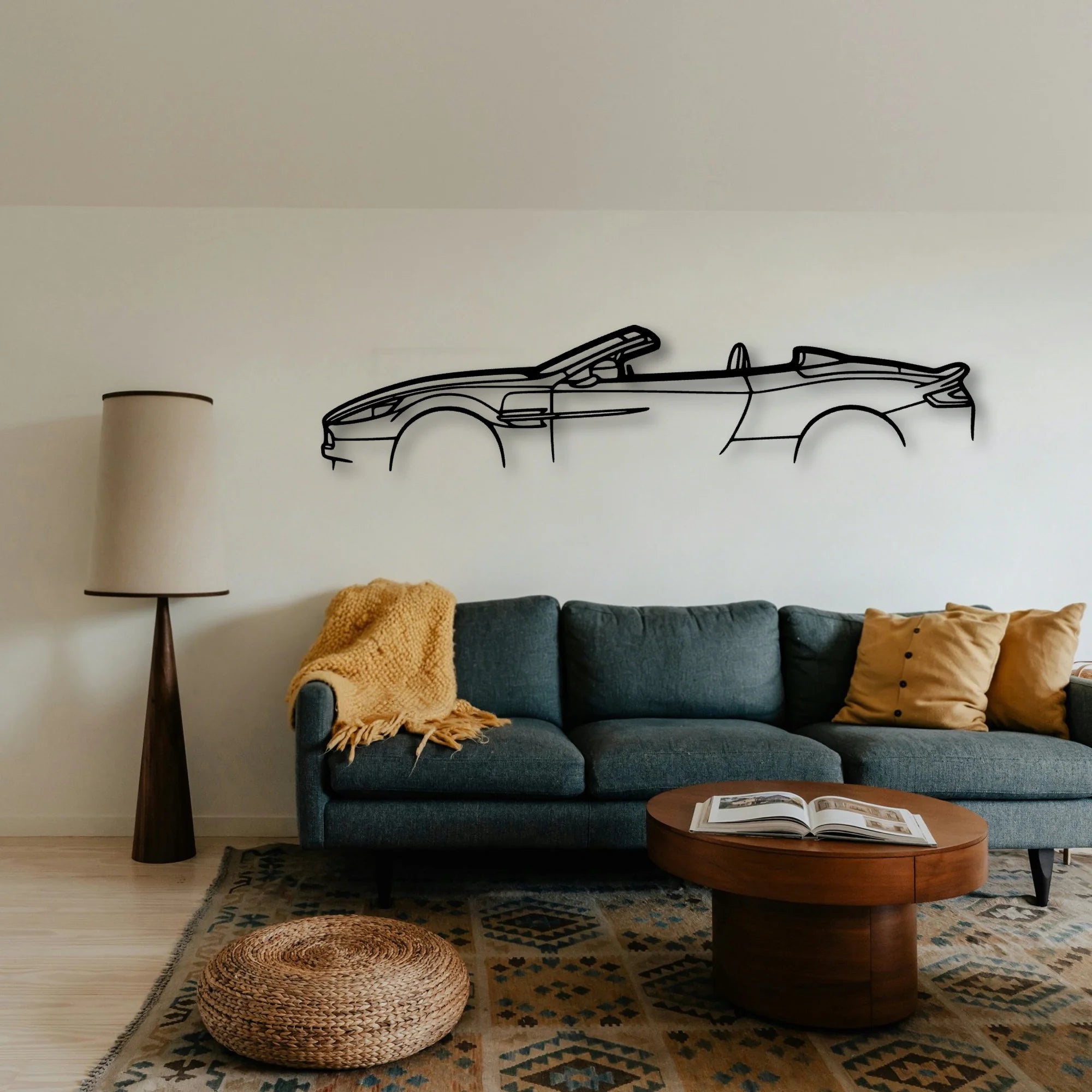 Aston Vanquish Convertible Classic Silhouette Metal Wall Art - Tinvibe