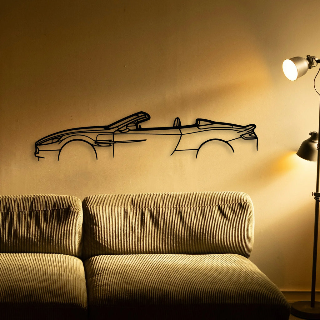 Aston Vanquish Convertible Classic Silhouette Metal Wall Art - Tinvibe