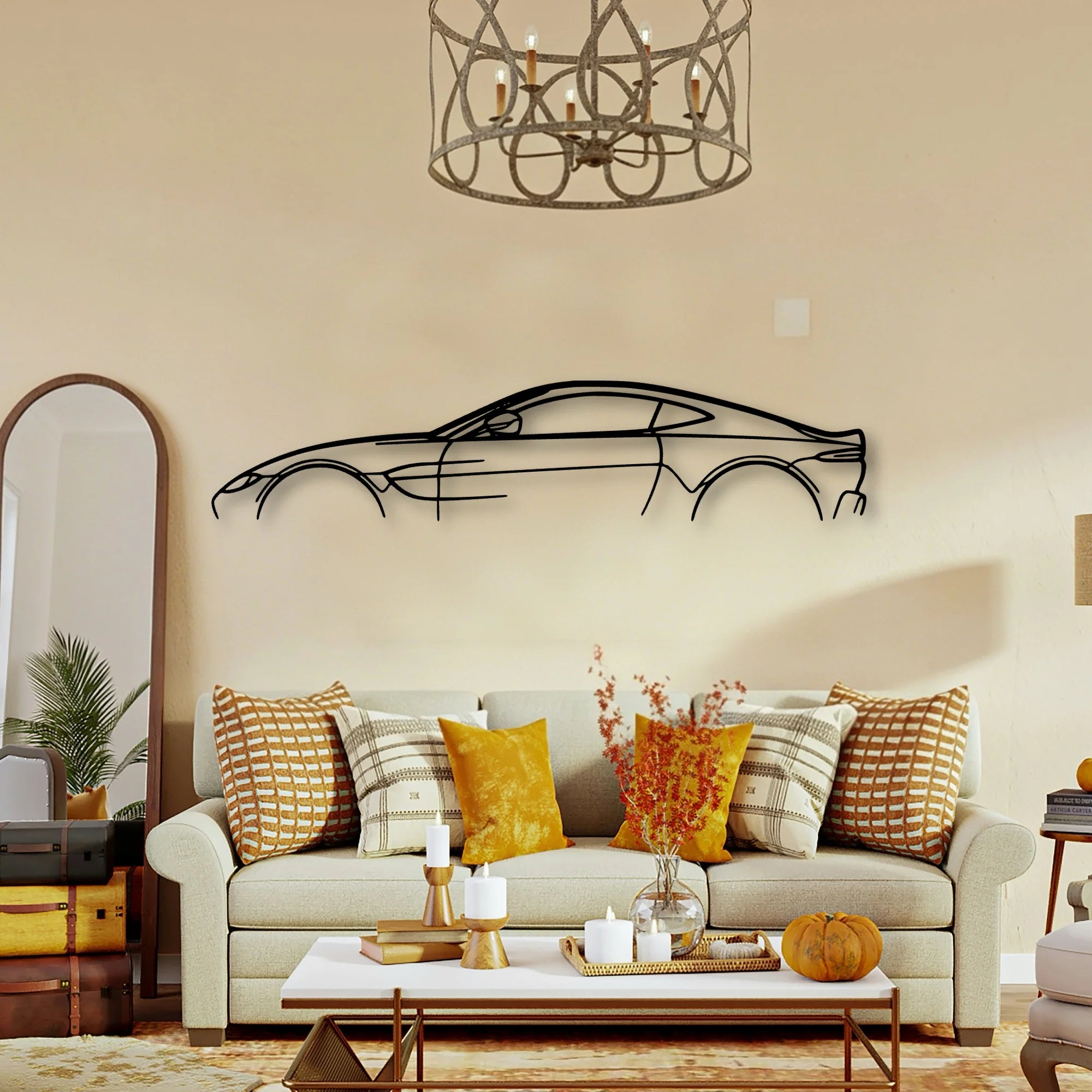 Aston Vantage 2020 Classic Silhouette Metal Wall Art - Tinvibe